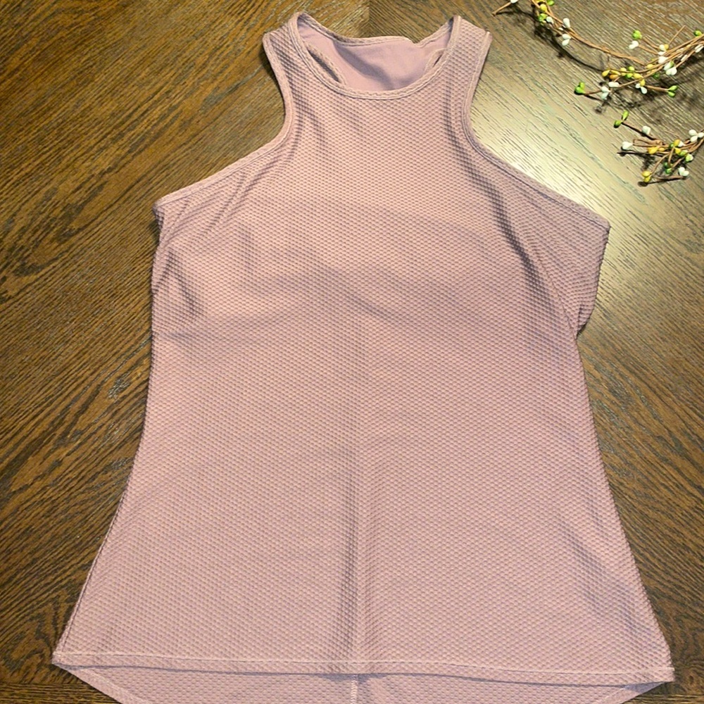 Brown CALIA by Carrie Underwood Overlap Hem Racerback Tank Top Size Large